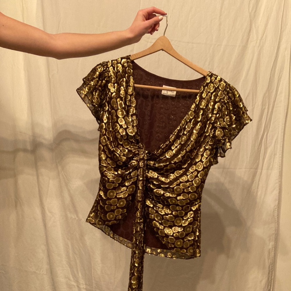 Original Milly of New York Leopard Tie-Front Top